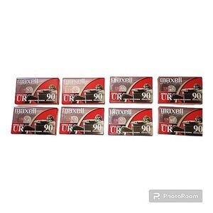 New Sealed Maxell UR 90 Minute Blank Audio Cassette Tapes Lot of 8